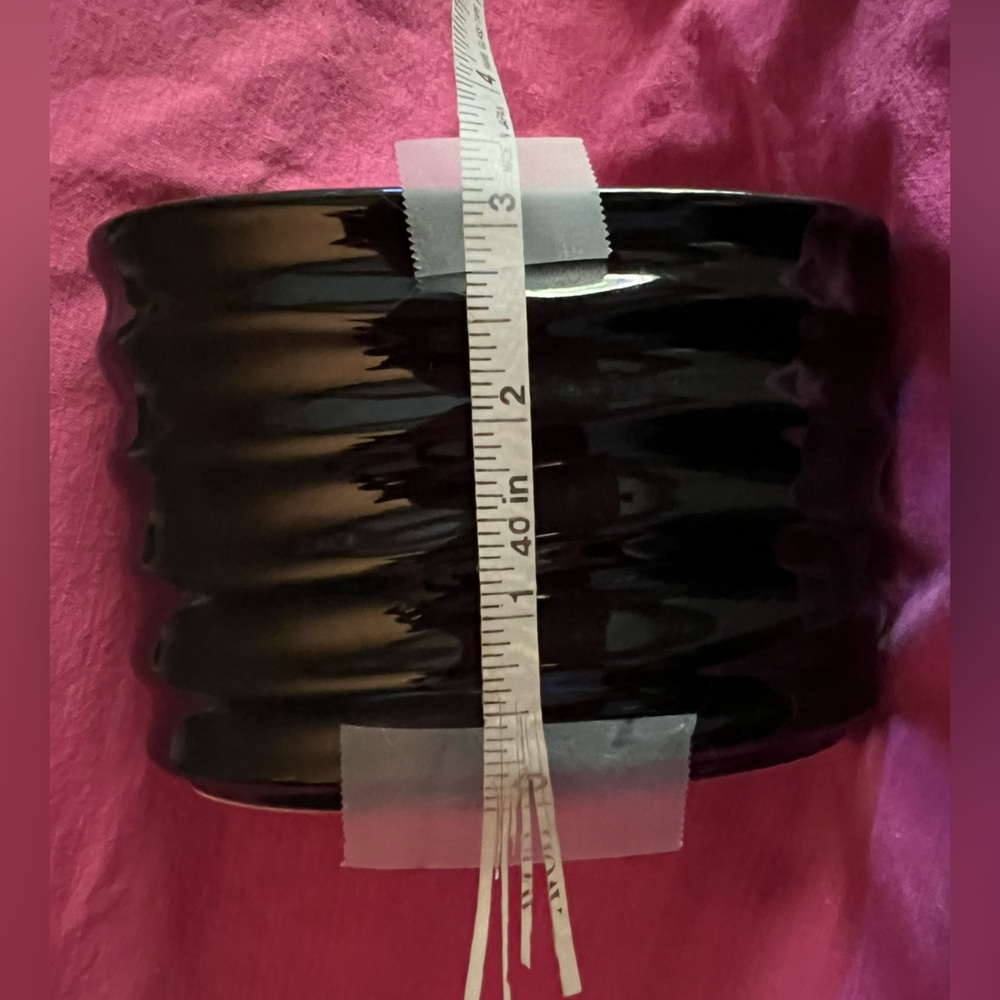 Black ceramic planter